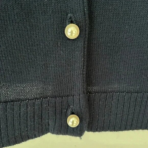 Karl Lagerfeld navy blue cardigan pearl button - Picture 7 of 7